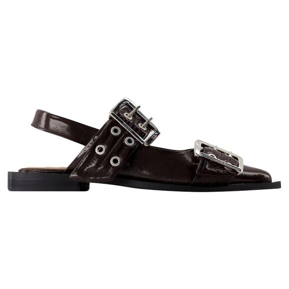 GANNI Shoes - Ballerinas - Ganni - Polyester - Bordeaux